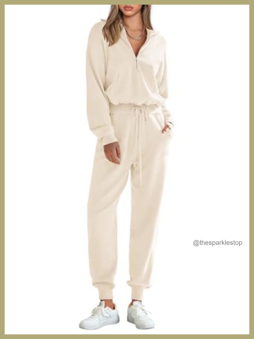 Women's 2 Piece Sweatsuit Set Zip Up Sweatshirt Jogger Sweatpants
